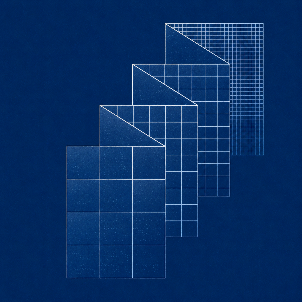 Layered policy boundaries rendered as a technical blueprint
